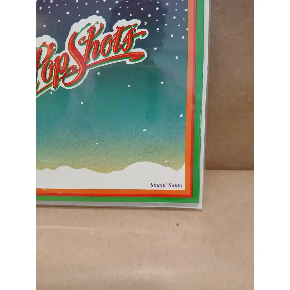 Vintage PopShots Singin' Santa Pop-Up Christmas Card Holiday Greeting